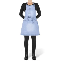 5 Pocket Slim Fit Apron Washed Indigo