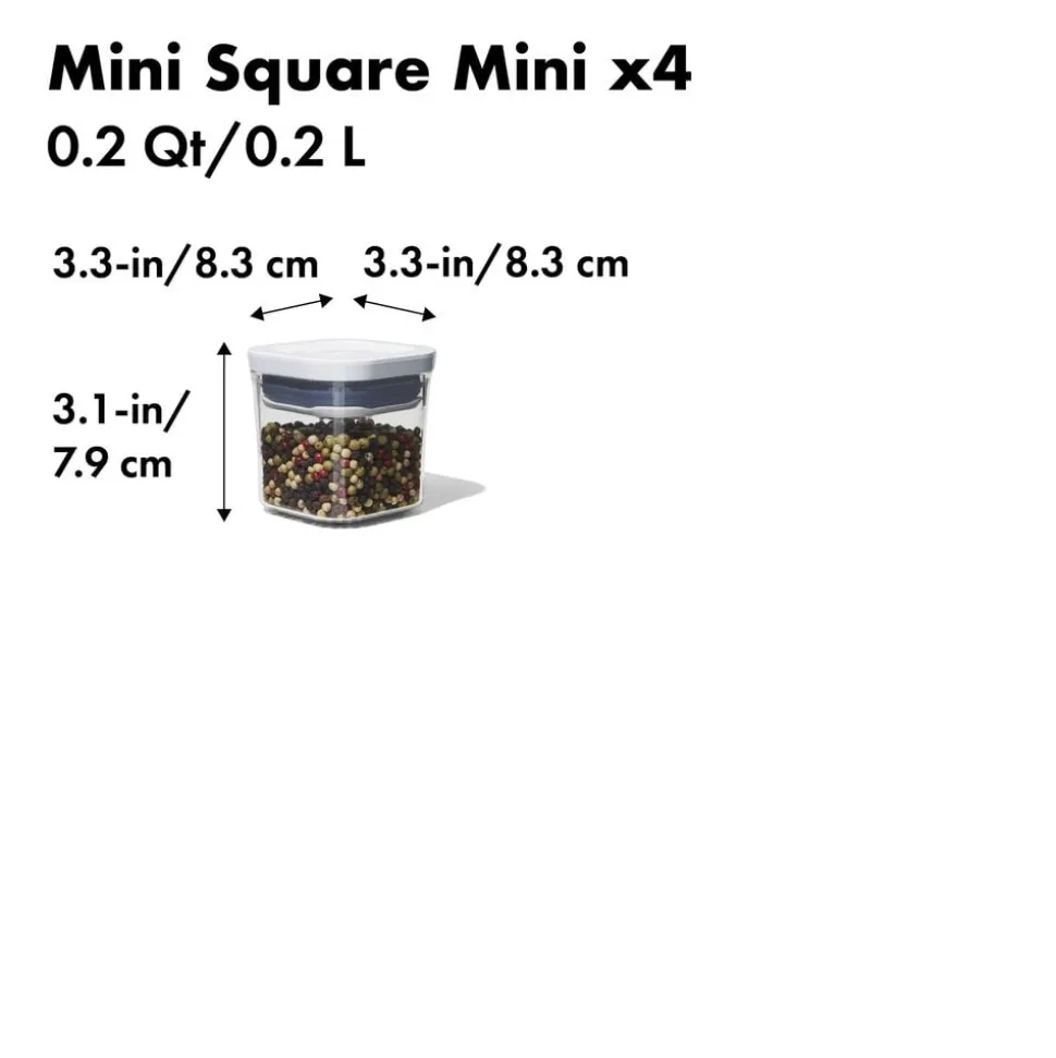 4 stk. Mini POP Container sæt
