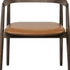 AC2 armchair, Smoked oak, Leather Cognac