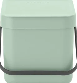 Affaldsspand m/låg sort. kon. 6 ltr