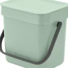 Affaldsspand m/låg sort. kon. 3 ltr