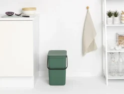 Affaldsspand m/låg sort. kon 25 ltr.