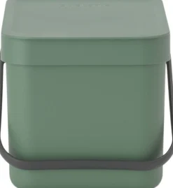 Affaldsspand m/låg sort.kon. 6 ltr.