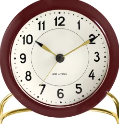 AJ Station bordur bordeaux/hvid, Ø 11 cm, alarm