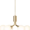 Apiales 6, brushed brass / opal