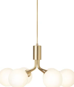Apiales 6, brushed brass / opal