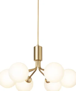 Apiales 6, brushed brass / opal