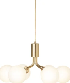 Apiales 6, brushed brass / opal