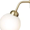 Apiales Wall Hard-wired, brushed brass / opal