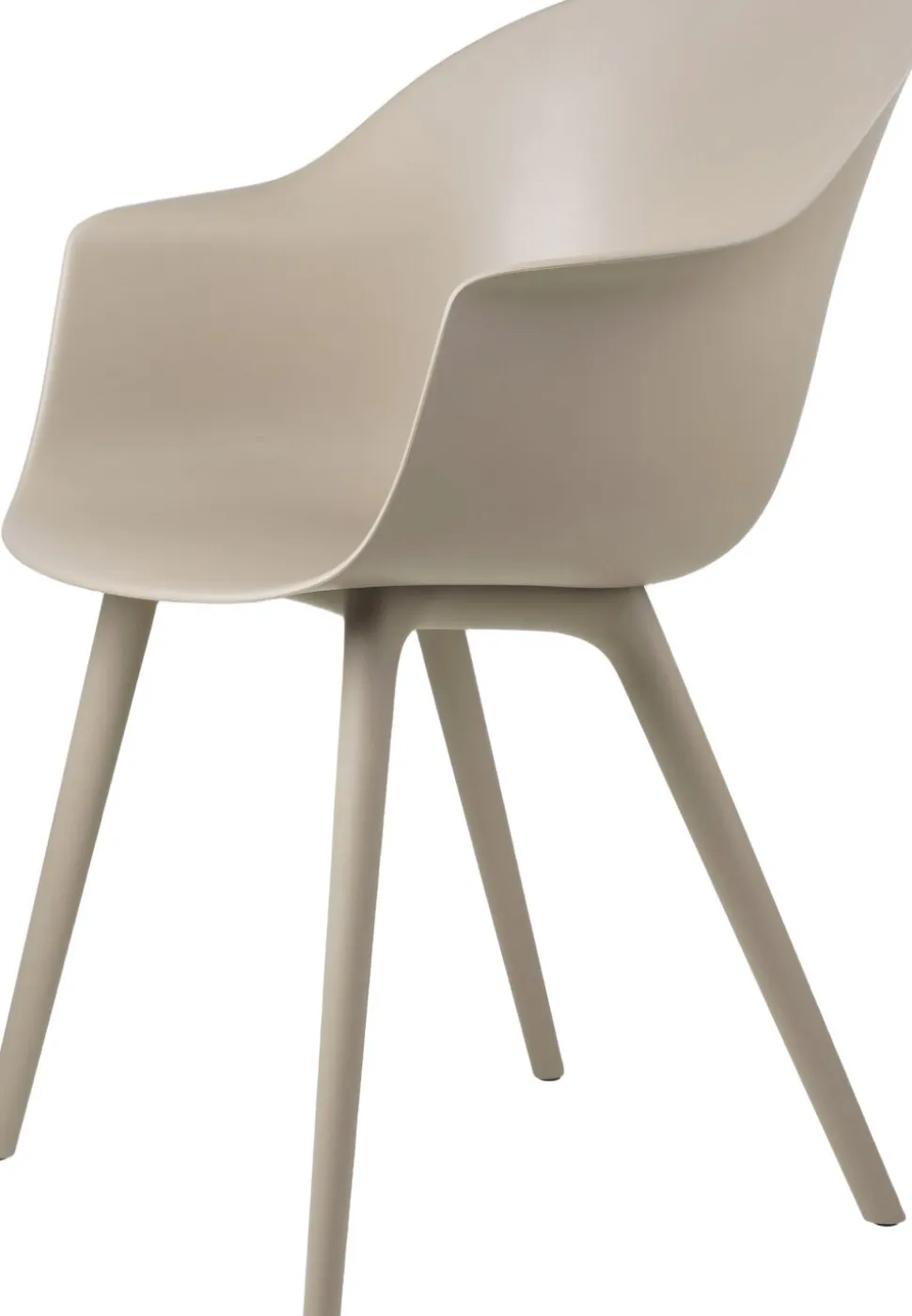 Bat Dining Chair - Un-Upholstered, Plastic base, Monochrome,