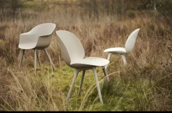 Bat Dining Chair - Un-Upholstered, Plastic base, Monochrome,