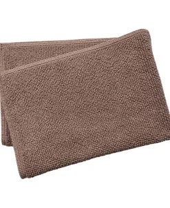 Bathmat stonewashed 60x90 taupe grey GOTS