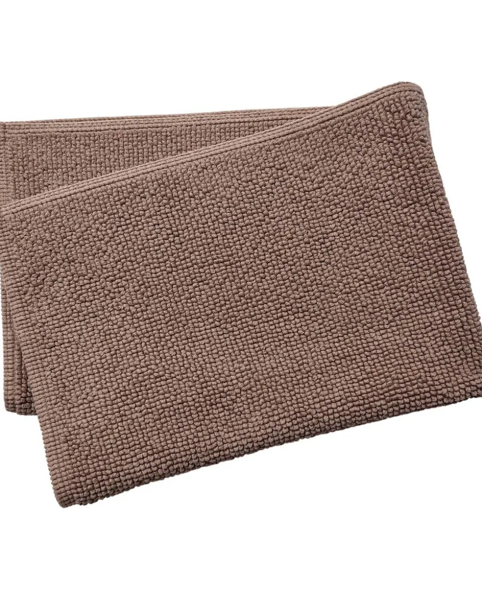 Bathmat stonewashed 60x90 taupe grey GOTS