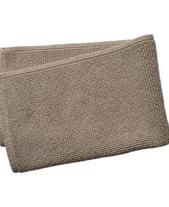 Bathmat stonewashed 50x80cm white sand GOTS