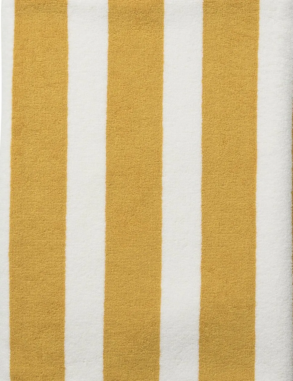 Beach towel 100x180 old gold/starwhite stripe GOTS