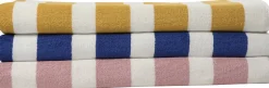 Beach towel 100x180 old gold/starwhite stripe GOTS