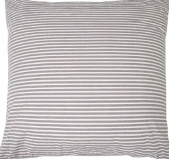 Big stripe washed percale brown/white