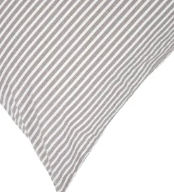 Big stripe washed percale brown/white