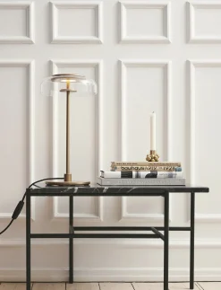 Blossi Table, nordic gold / clear