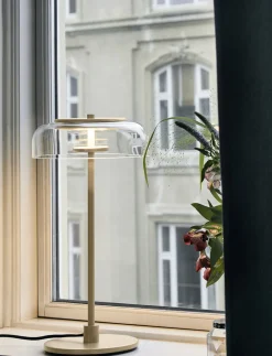 Blossi Table, nordic gold / clear