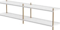 BOLT Shelving 2000 - 2 shelves Oak Black Anthracite