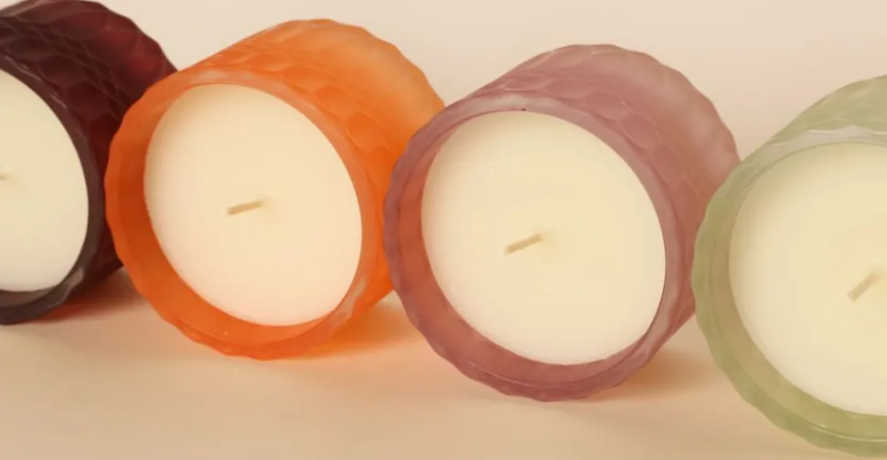 Bonbonniere, orange/pink, 8,5xø9 cm