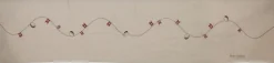 Bordløber rød student 40x160cm
