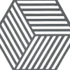 Bordskåner Cool Grey Hexagon