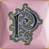 Bowl 12cm sq. flat, Holiday Alphabet P, Versace