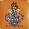 Bowl 12cm sq. flat, Holiday Alphabet A, Versace