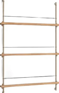 Box set, Magazine Shelving MS.115. 1, Oak shelves, Warm Grey