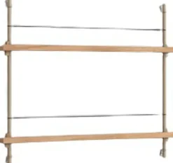 Box set, Magazine Shelving MS.65. 1, Oak shelves, Warm Grey l
