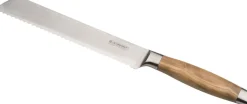 Brødkniv m/ oliventræsskaft 20cm