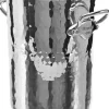 Champagnekøler høj 20 x 21,5 cm Hamret Aluminium