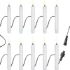 Christmas string, 12 candles, USB-C, White, 1,3x11 cm
