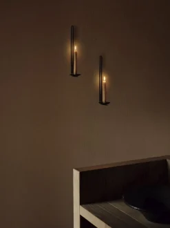 Clip Candle Holder H34, Wall, Brass
