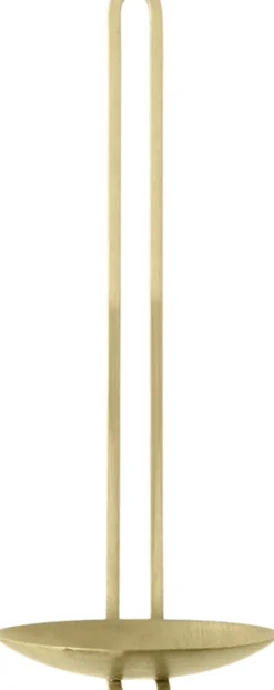 Clip Candle Holder H34, Wall, Brass