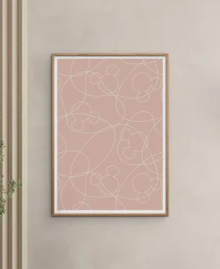 Disney - Mickey Mouse Pink & White Outline