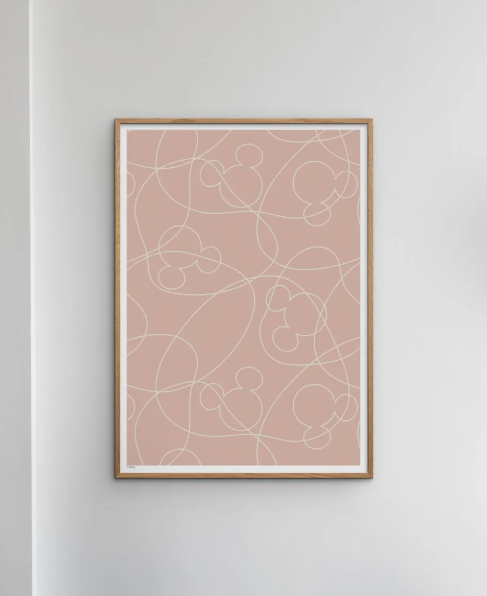 Disney - Mickey Mouse Pink & White Outline