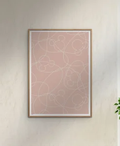 Disney - Mickey Mouse Pink & White Outline