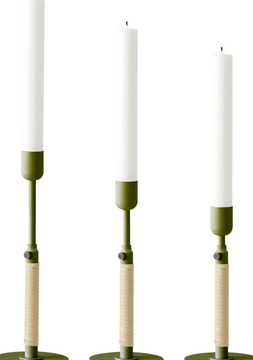 Duca Candleholder, Olive Green