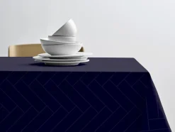 Dug Tiles Damask Indigo