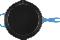 Dyb Stegepande i støbejern 26cm Azure Blue