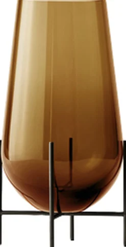 Echasse Vase, M, Amber/Bronzed Bras
