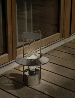 EM portable LED skibslampe H 43 cm steel