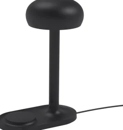Emendo lampe med Qi trådløs oplader Black
