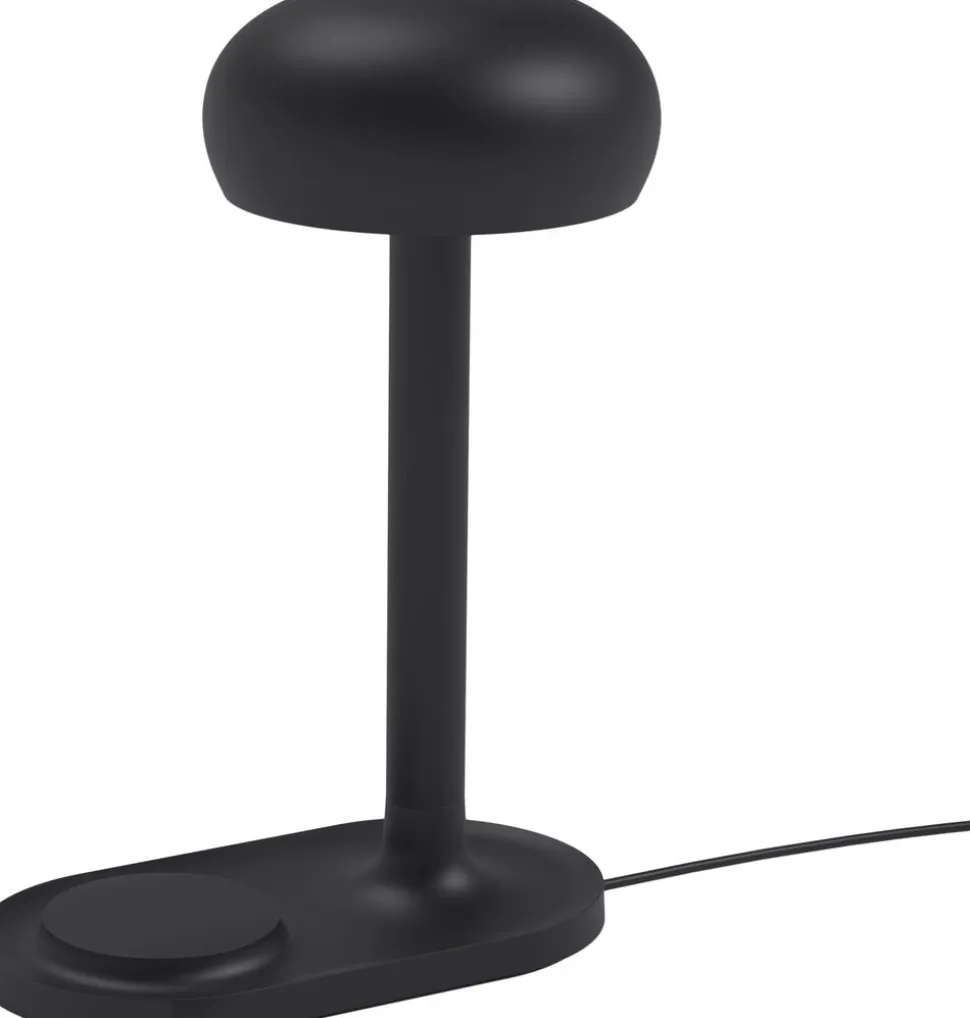 Emendo lampe med Qi trådløs oplader Black