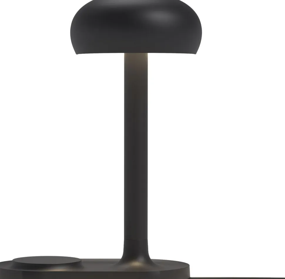 Emendo lampe med Qi trådløs oplader Black