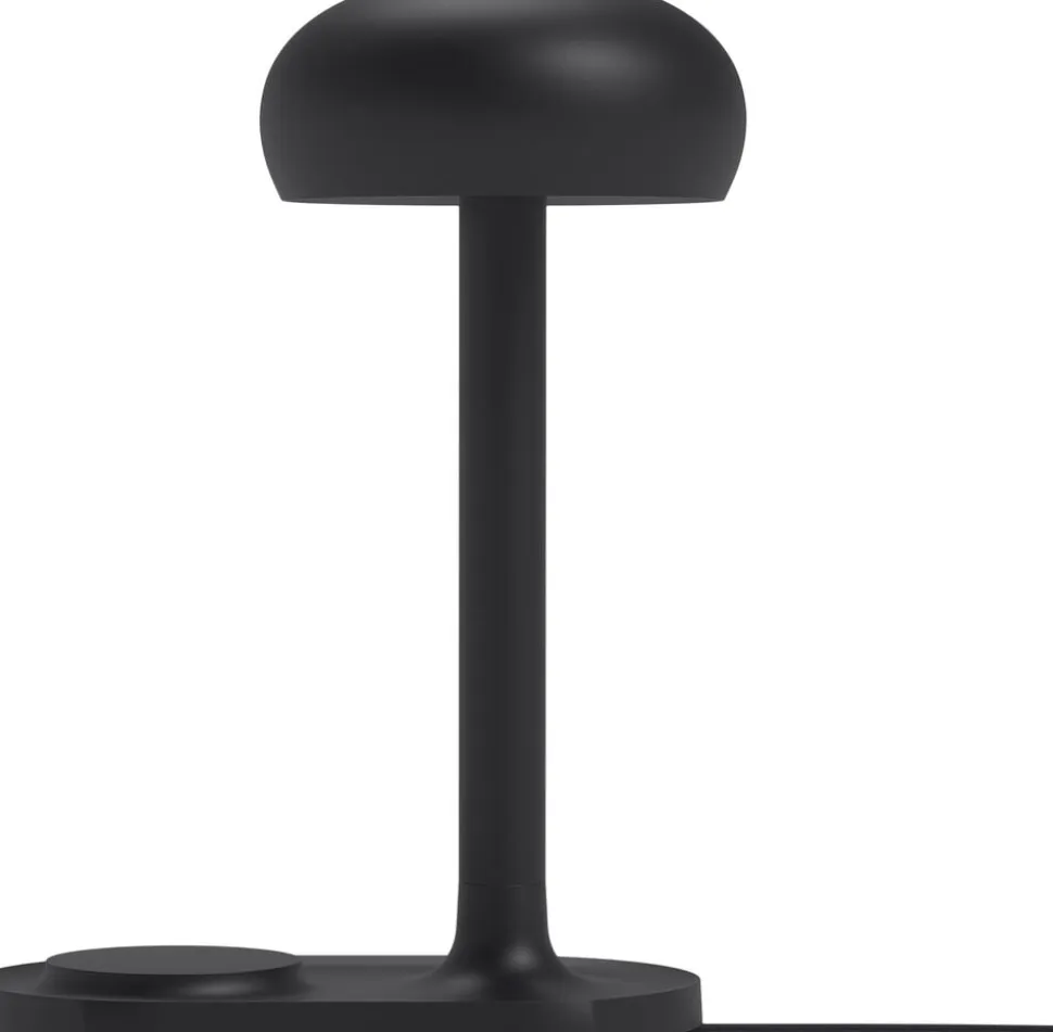 Emendo lampe med Qi trådløs oplader Black