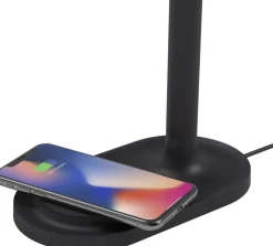 Emendo lampe med Qi trådløs oplader Black